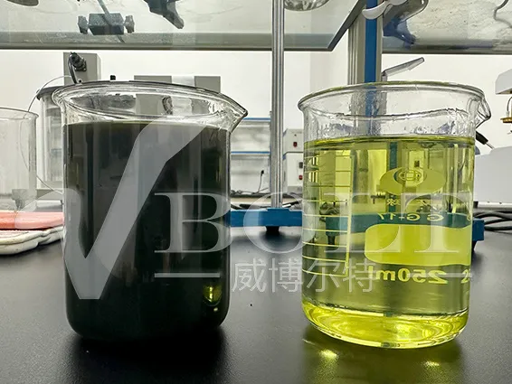Waste oil vacuum distillation plant at an industrial site