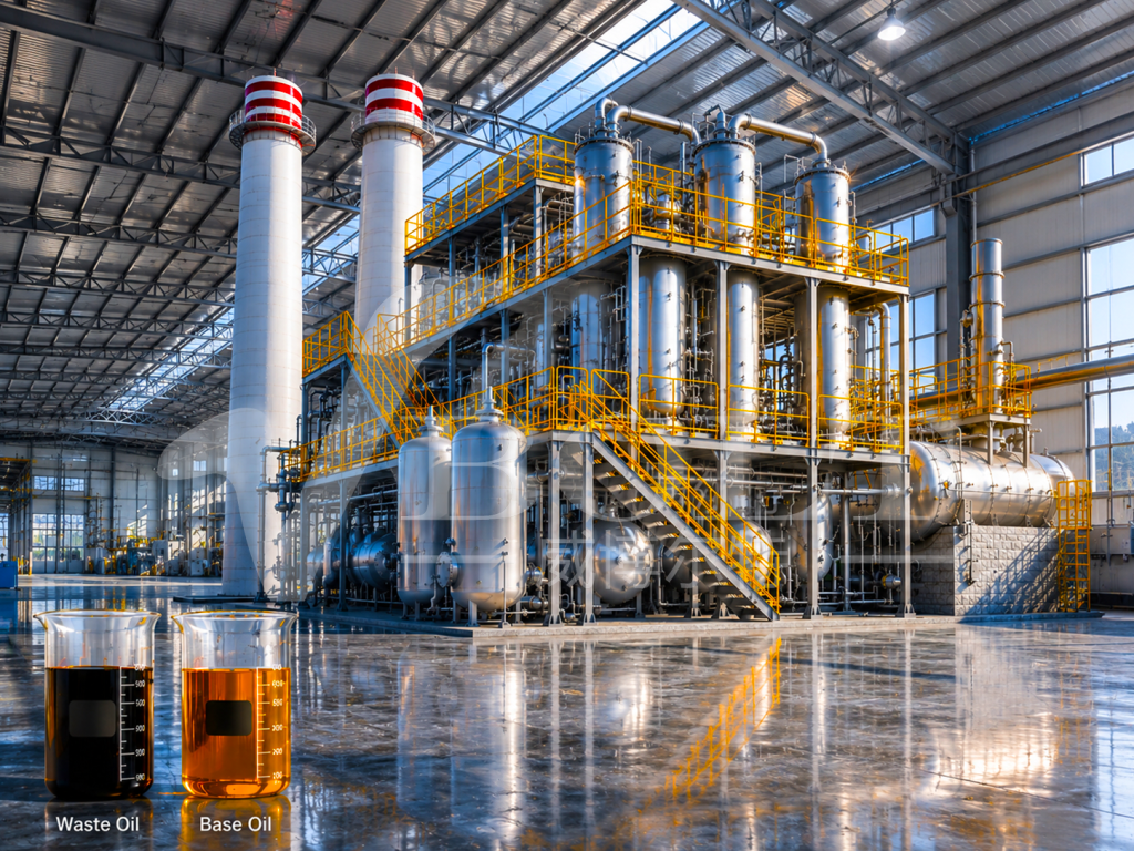 Engine oil black oil recycling