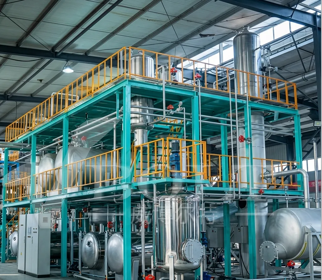 Centrifugal solvent extraction unit for base oil upgrading