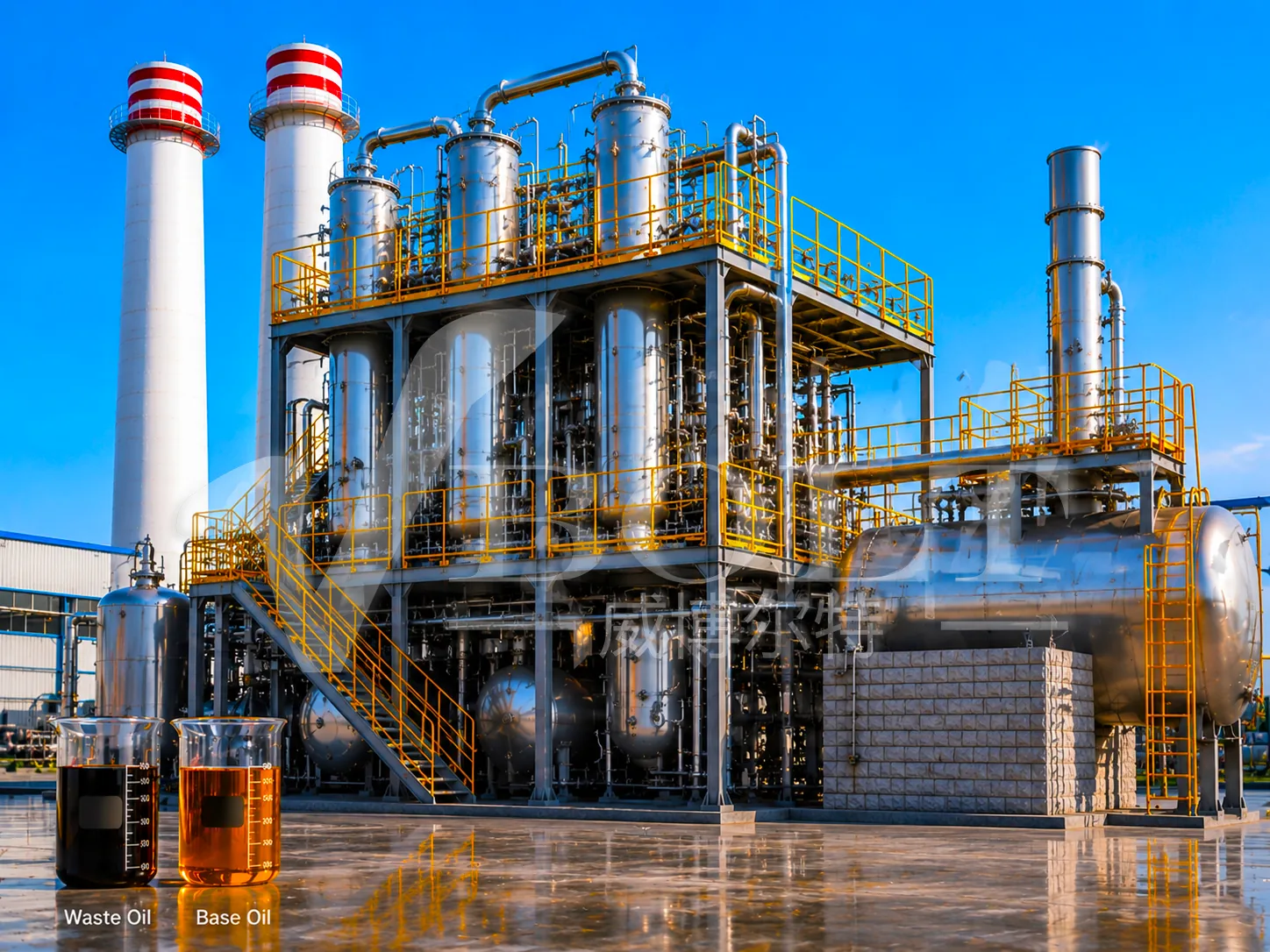 Lubricant oil recycling plant