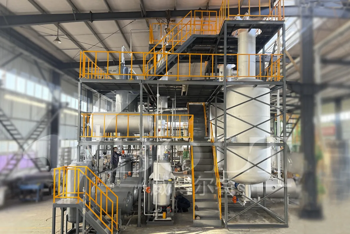 Used oil re-refining plant