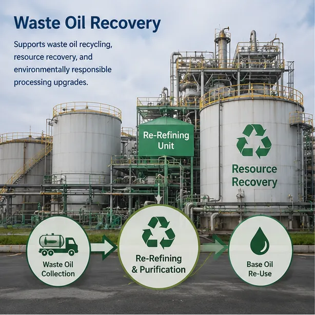 Waste oil recycling and resource recovery
